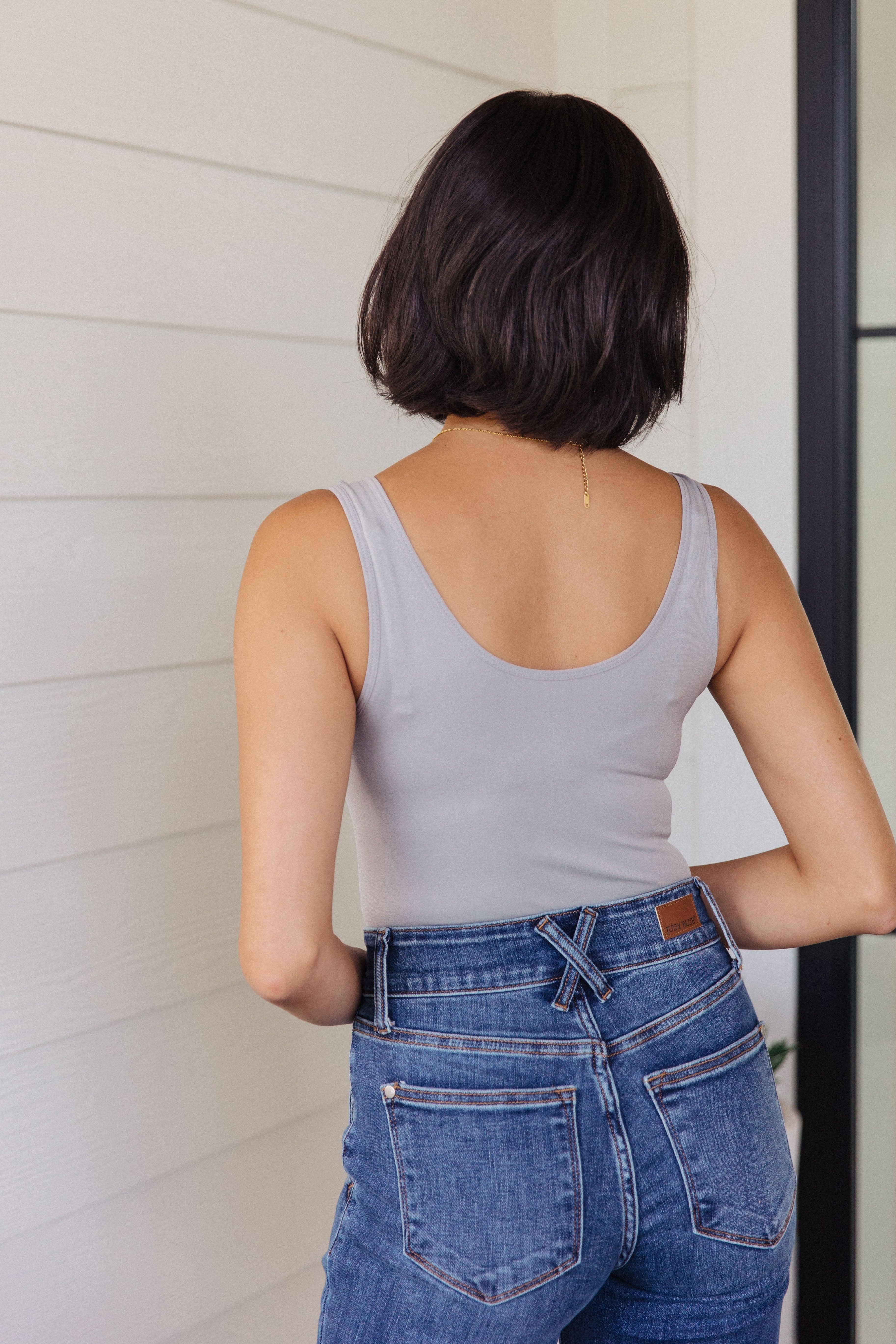 Basics Bodysuit in Grey Womens Ave Shops   