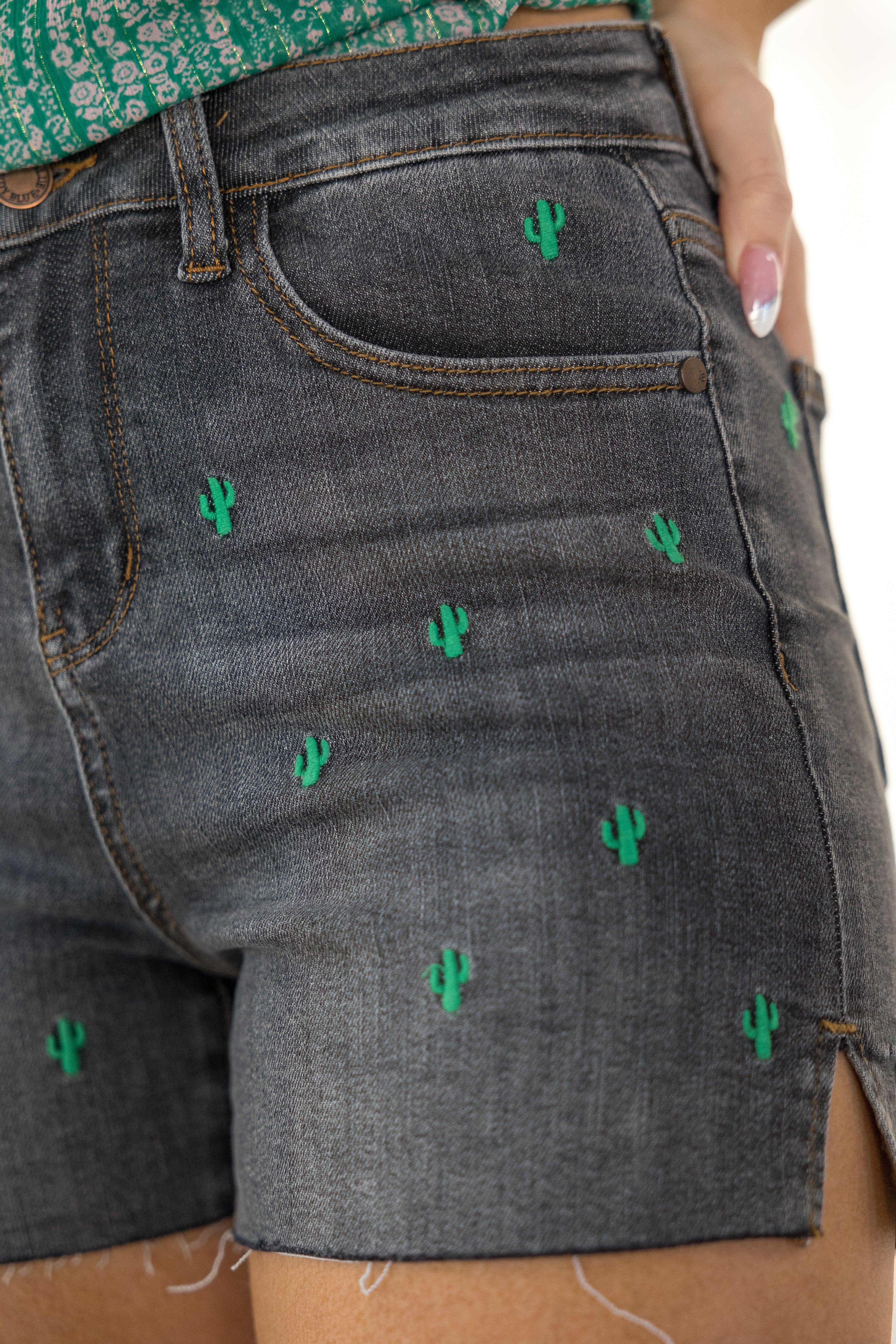 Cactus Cutie Judy Blue Shorts Giftmas Boutique Simplified   