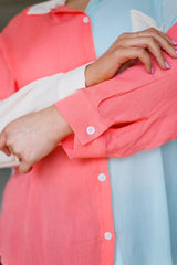 Capture The Day Two Toned Button Up Womens Ave Shops   
