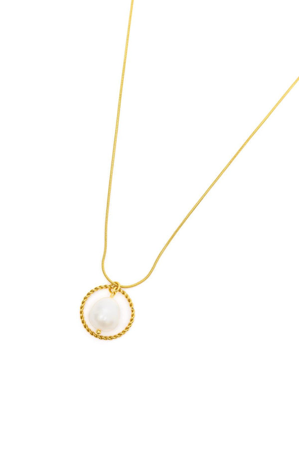Center of the World Pearl Pendant Necklace Womens Ave Shops   