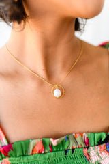 Center of the World Pearl Pendant Necklace Womens Ave Shops   