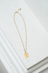 Checkered Pendant Necklace Womens Ave Shops   