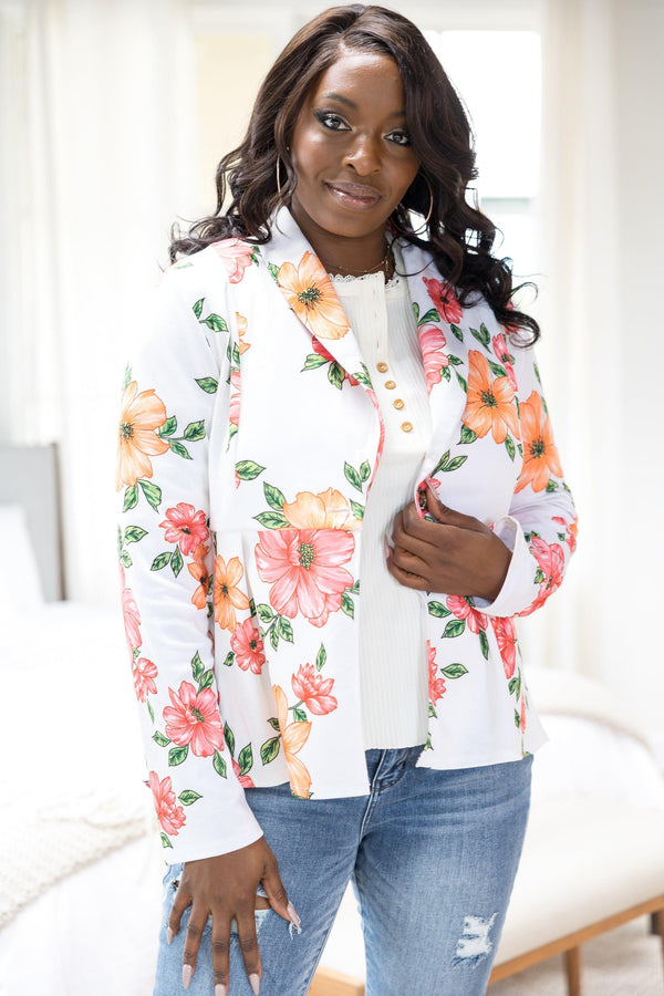 Cheerful Floral Blazer Giftmas Boutique Simplified   