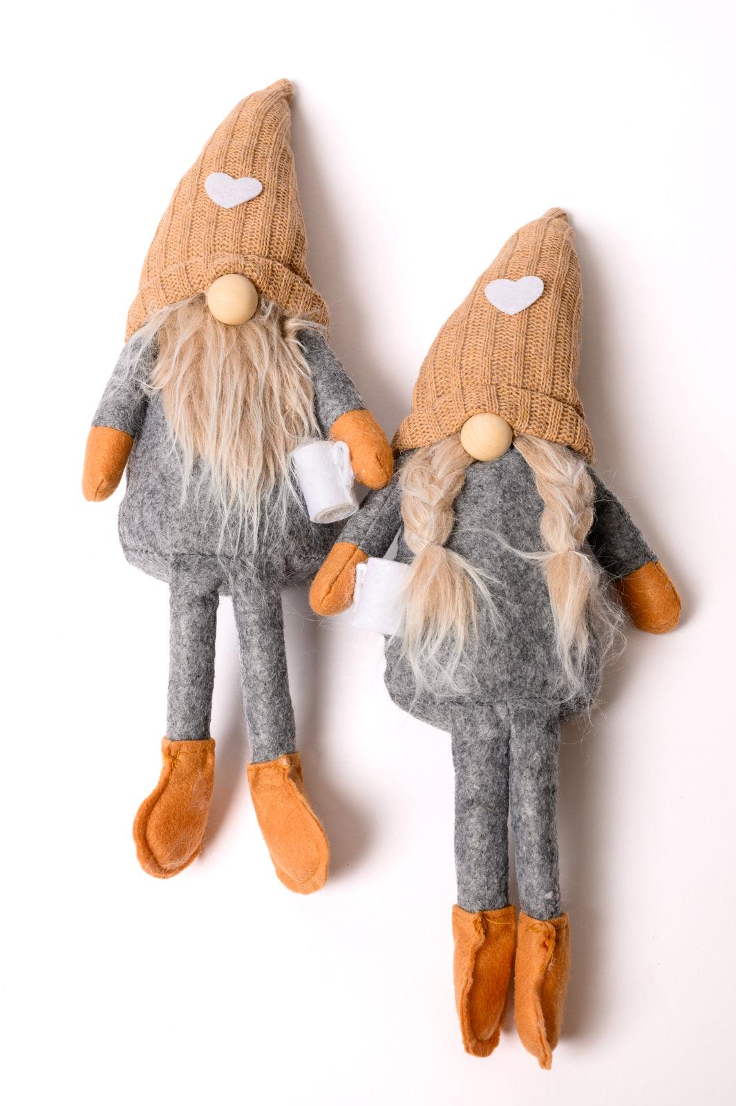 Coffee Lover Gnomes Set of 2 in Beige Womens Ave Shops   