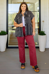 Cool and Carefree Denim Button Down Womens Ave Shops   
