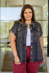 Cool and Carefree Denim Button Down Womens Ave Shops   