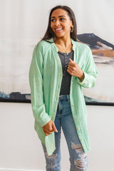 Corey Button Up Top In Vintage Green Womens Ave Shops   