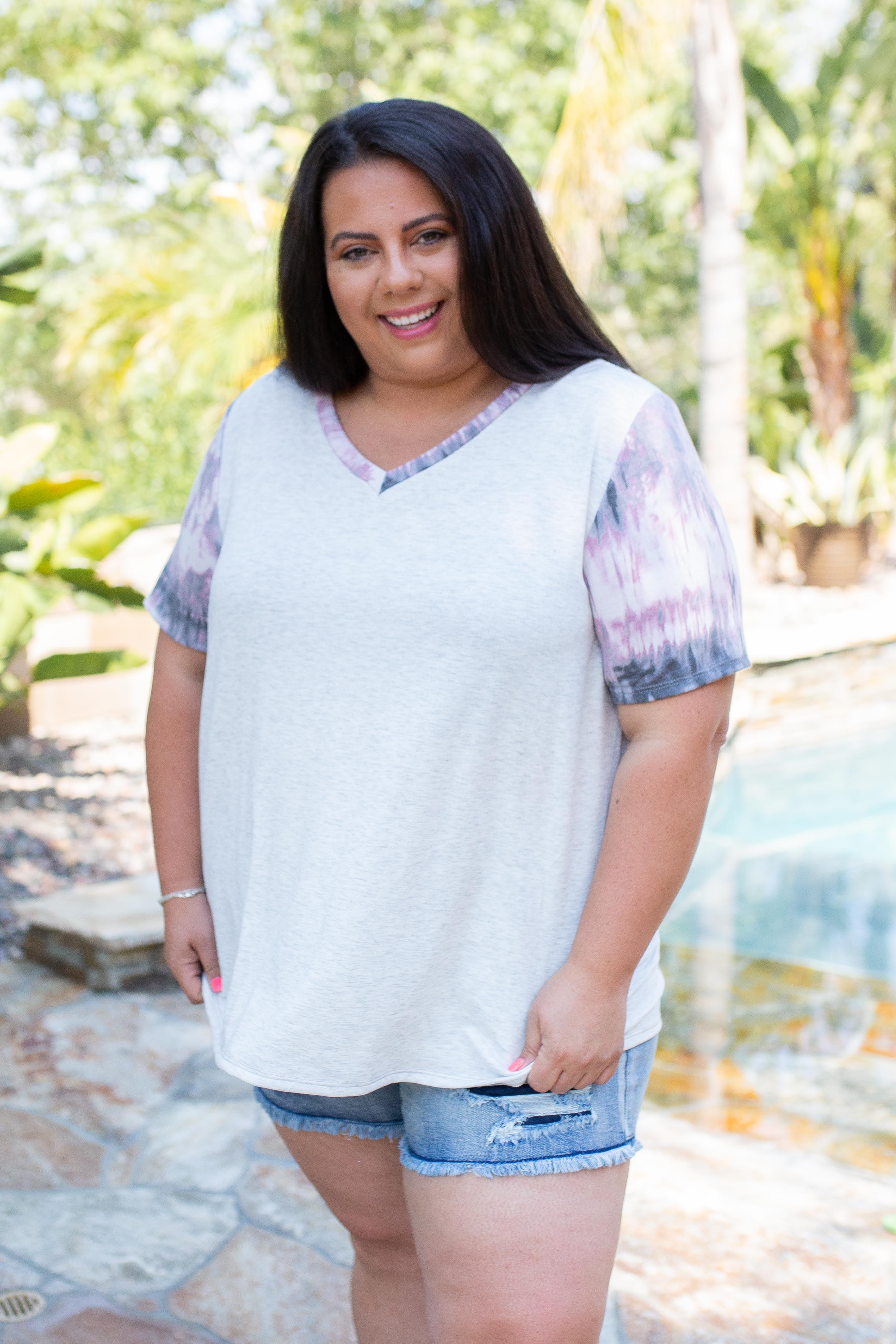 Crystal Geode Short Sleeve Top Giftmas Boutique Simplified   