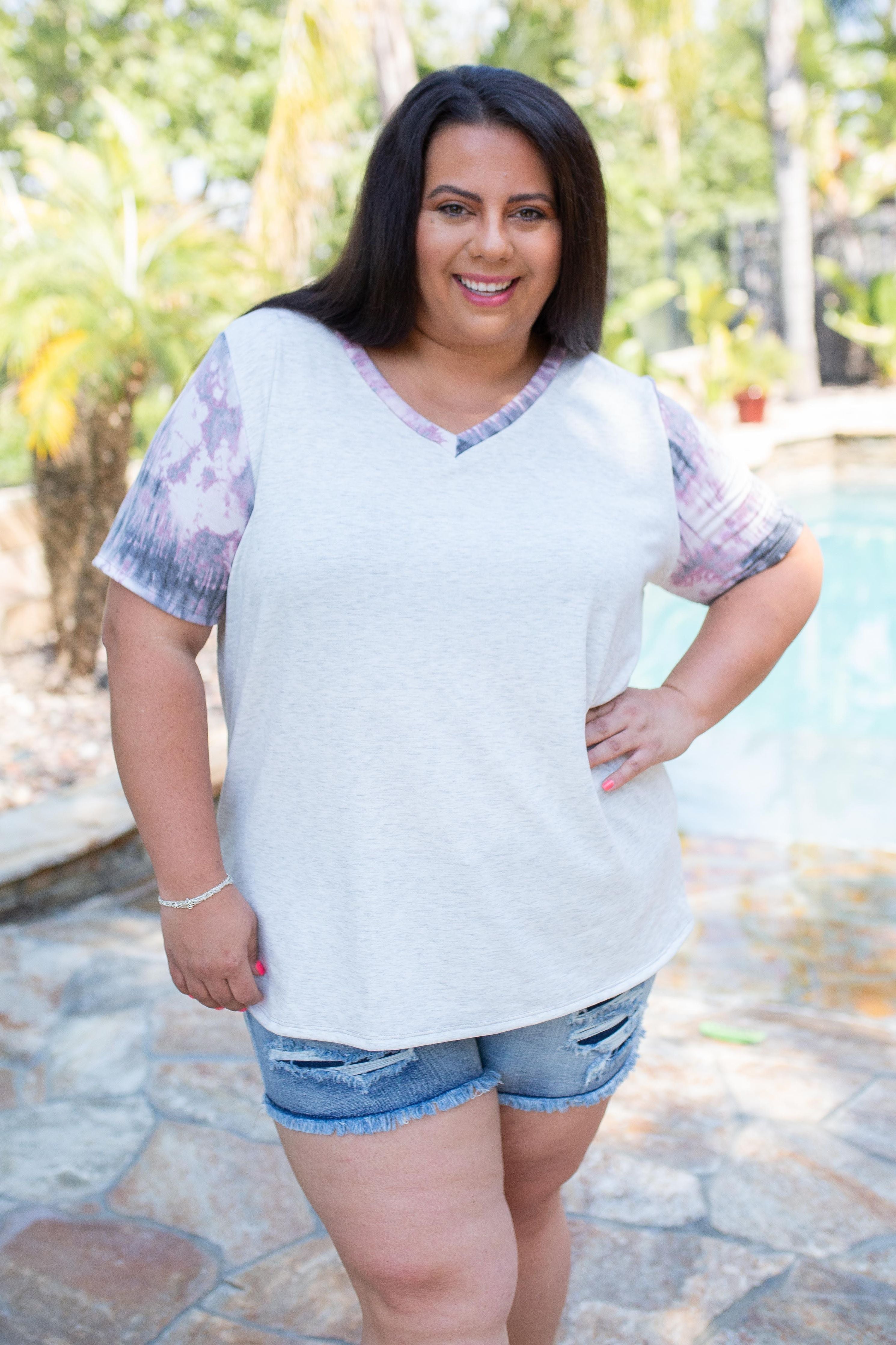 Crystal Geode Short Sleeve Top Giftmas Boutique Simplified   