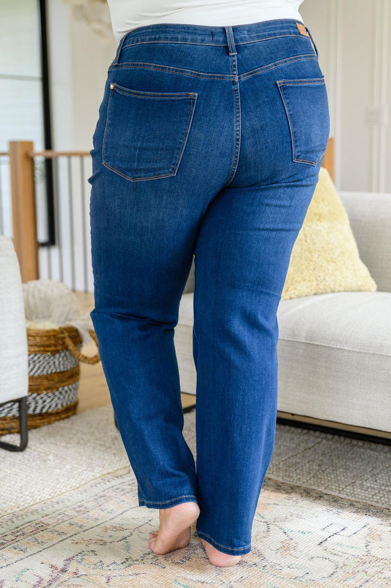Daria Front Seam Wide Leg Trouser Jeans - Judy Blue Womens Ave Shops   