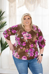 Desert Floral 3/4 Sleeve Giftmas Boutique Simplified   