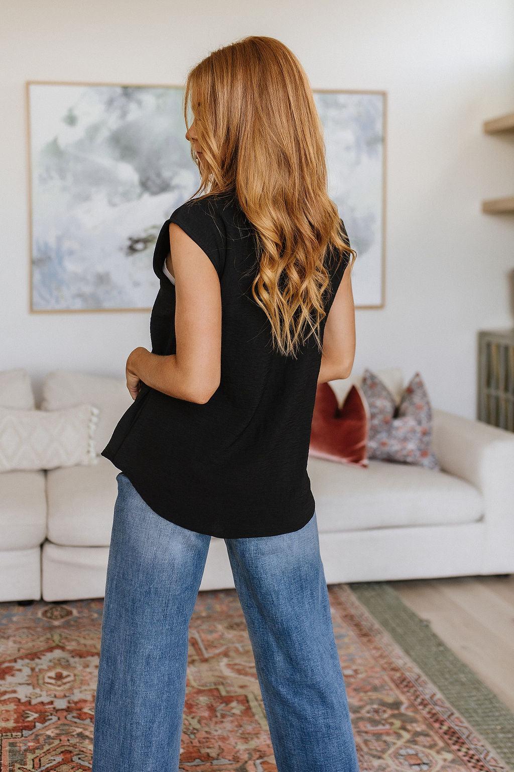 Elevate Everyday Blouse in Black Womens Ave Shops   