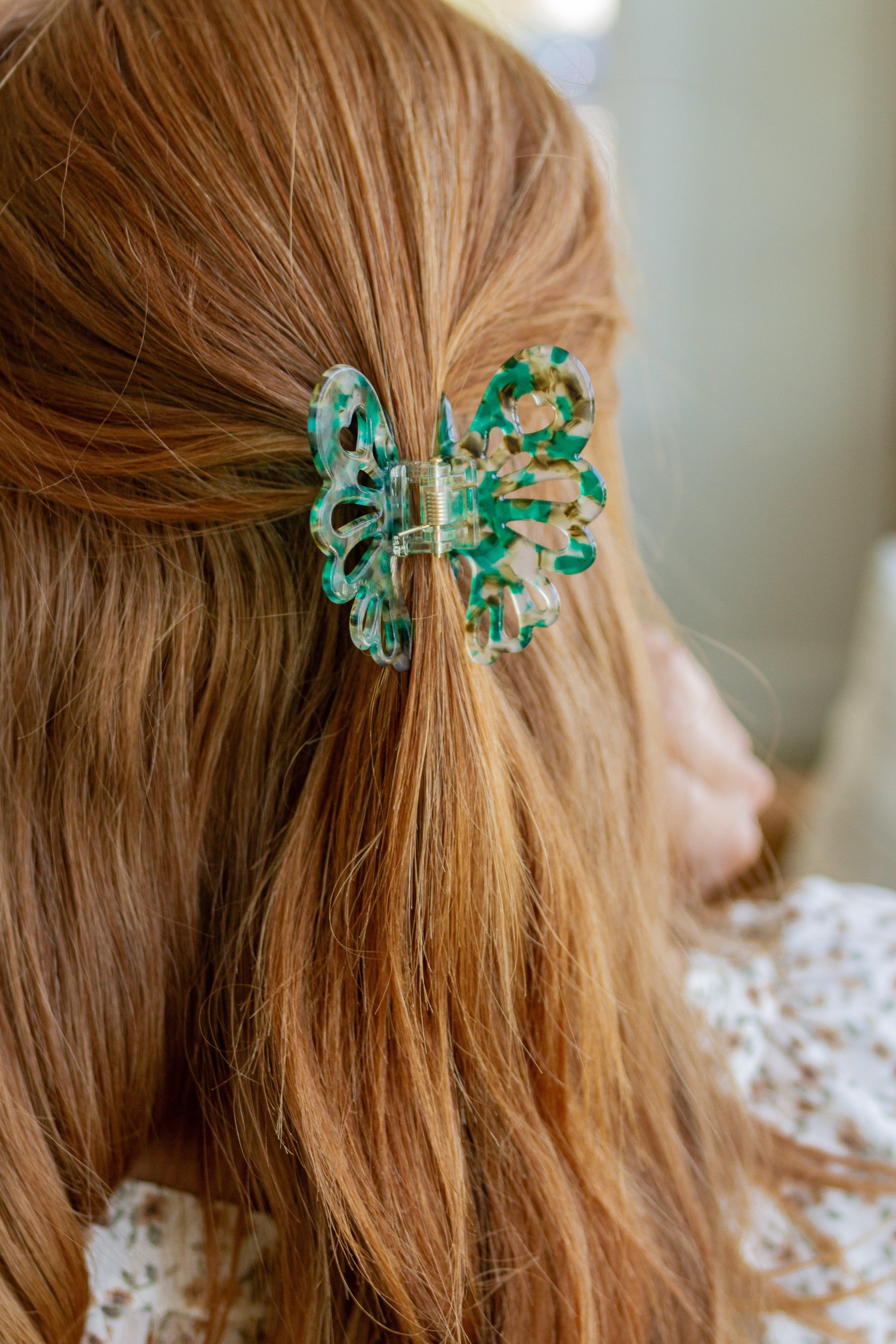 Emerald Butterfly Claw Clip Womens Ave Shops   
