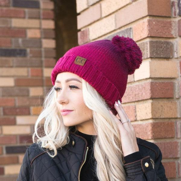 Fade To Burgundy C.C. Beanie  Boutique Simplified   