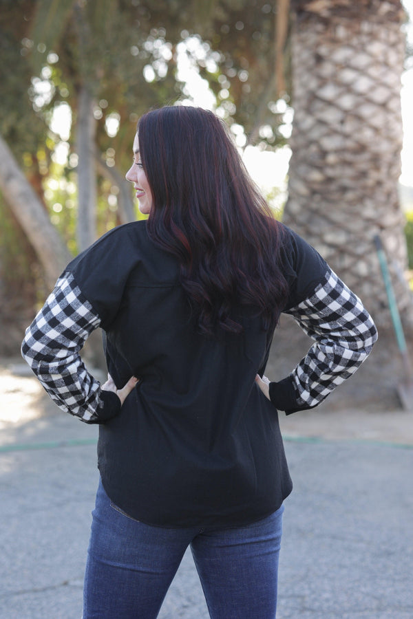 Feeling Fab Button Down Flannel Shacket Giftmas Boutique Simplified   