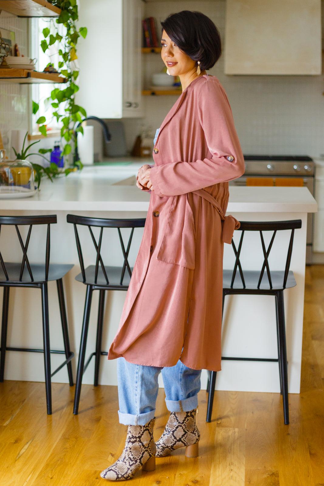 First Day Of Spring Jacket in Dusty Mauve Womens Ave Shops   