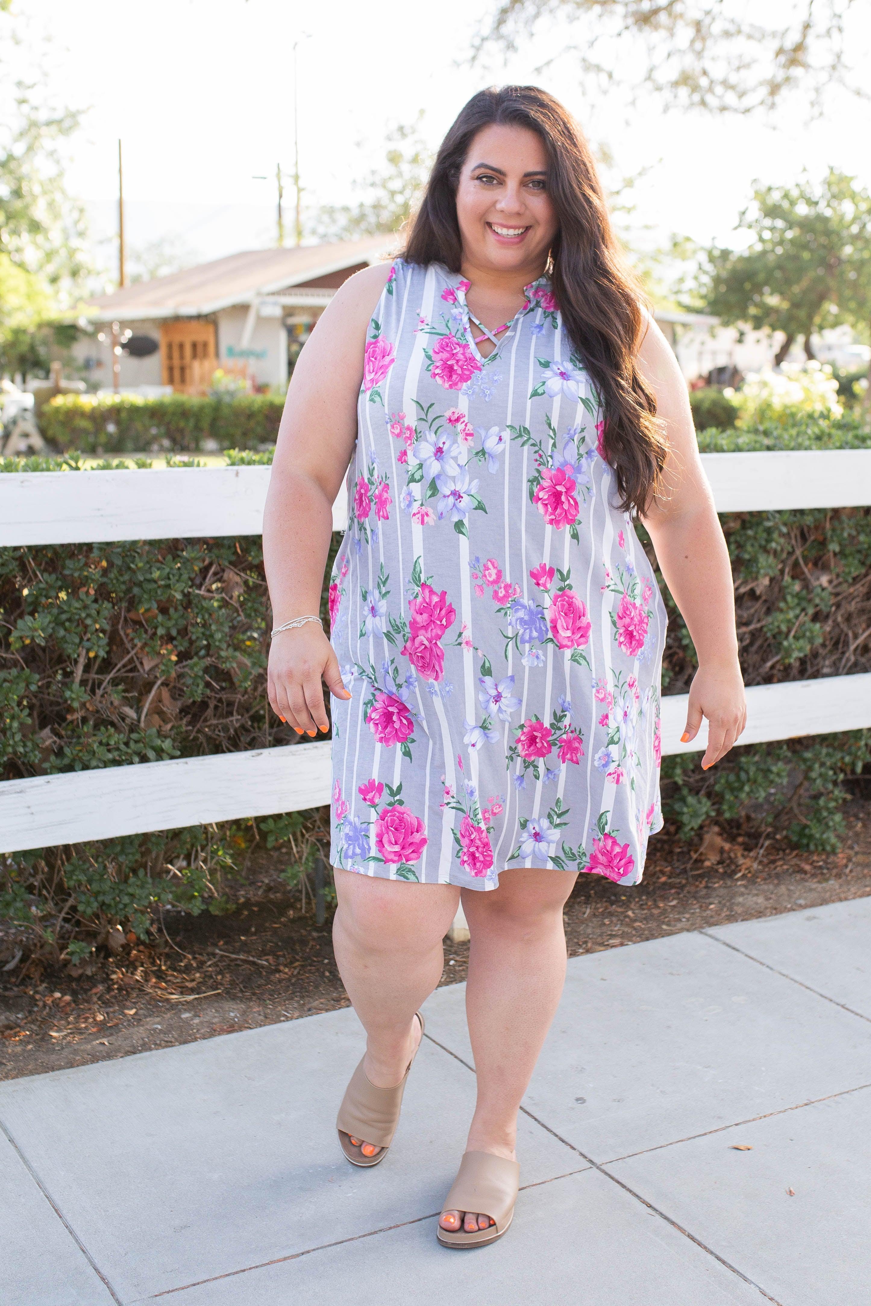 Floral Path Tunic Dress Giftmas Boutique Simplified   