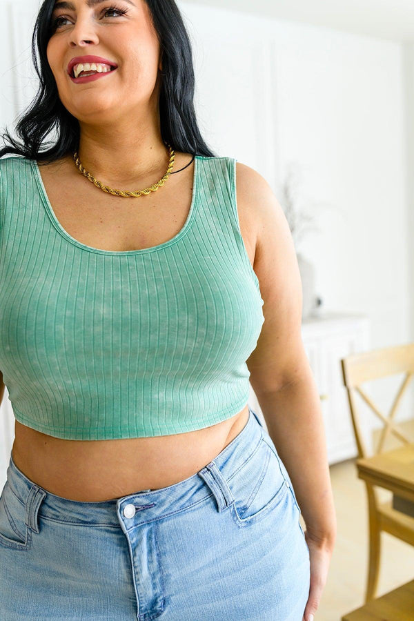 Get On My Level Cropped Cami in Mint Womens Ave Shops   