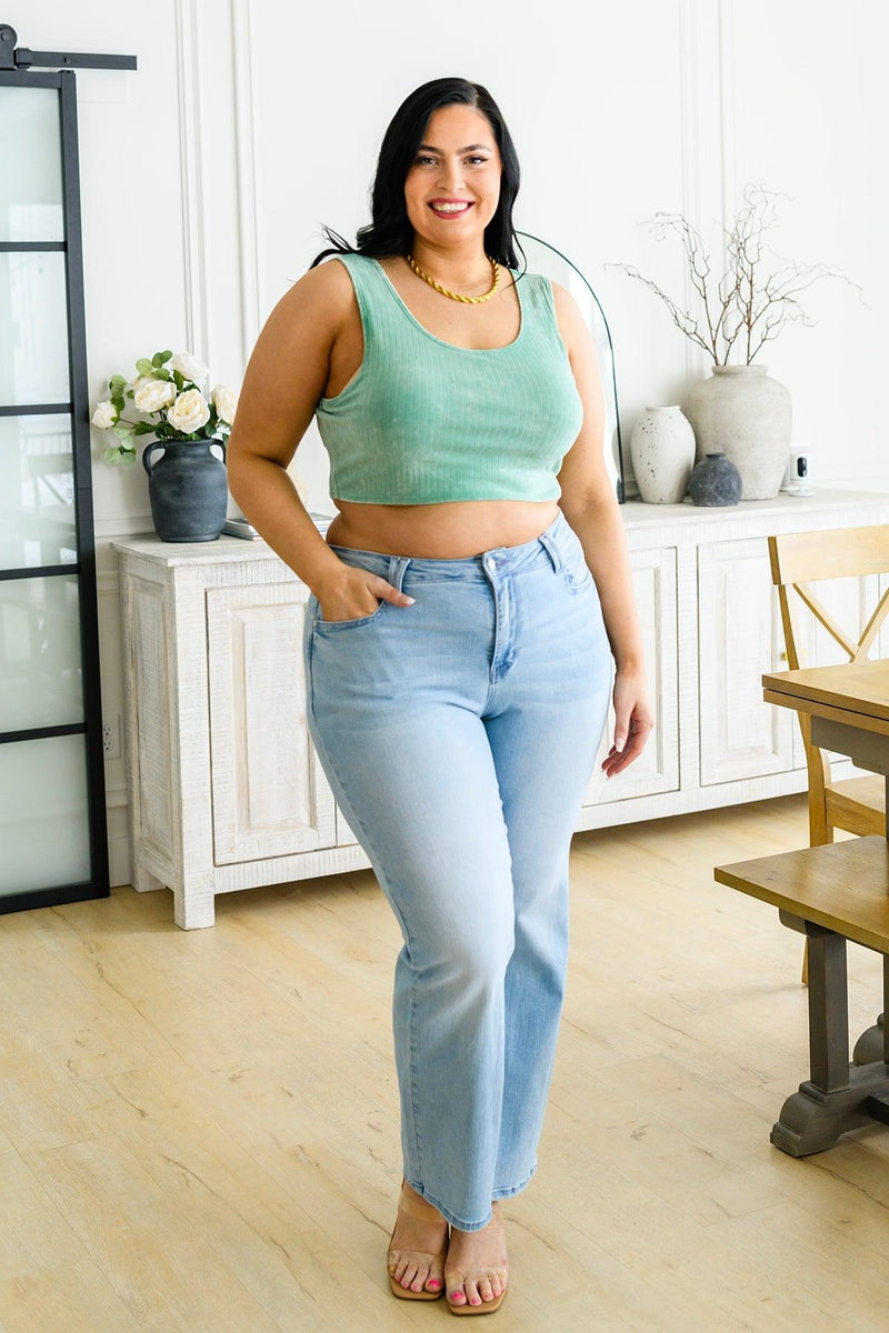 Get On My Level Cropped Cami in Mint Womens Ave Shops   