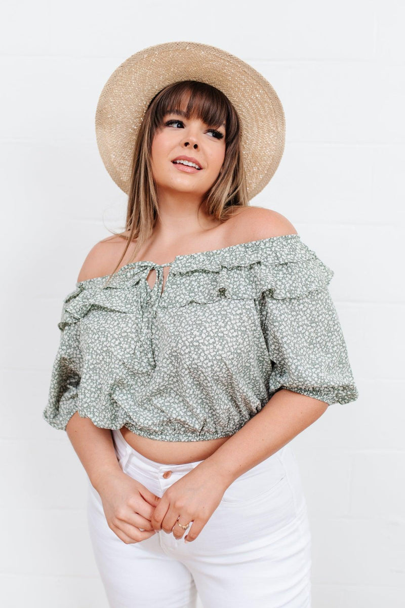 Golden Hour Top in Sage Womens Ave Shops   