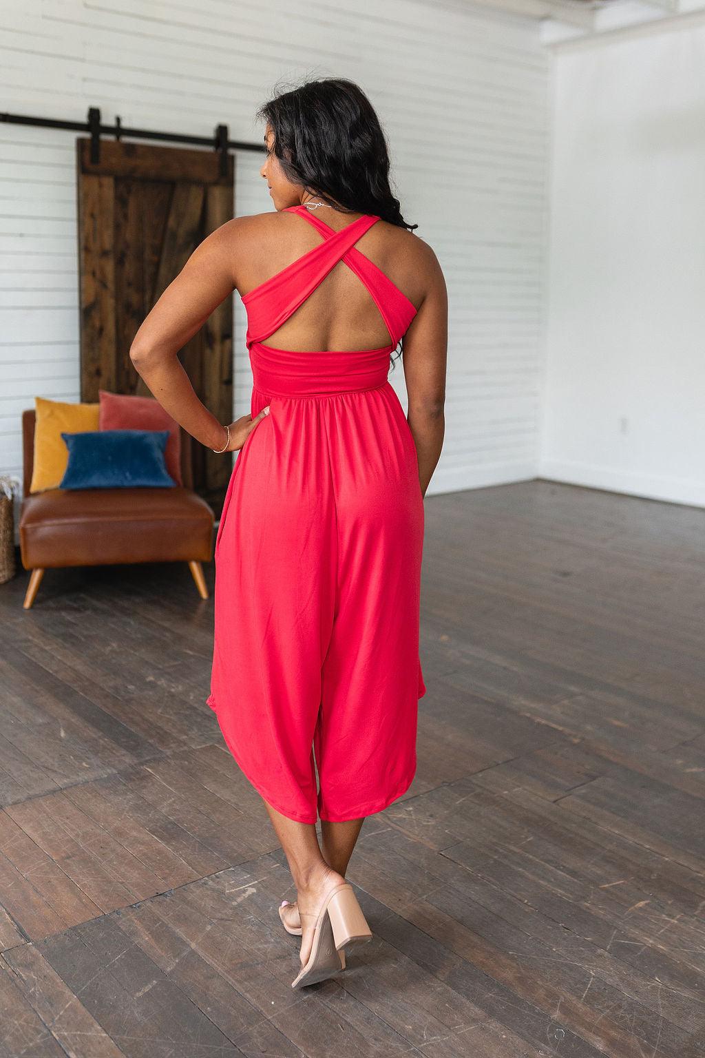 Good Idea Jumpsuit in Red Womens Ave Shops   