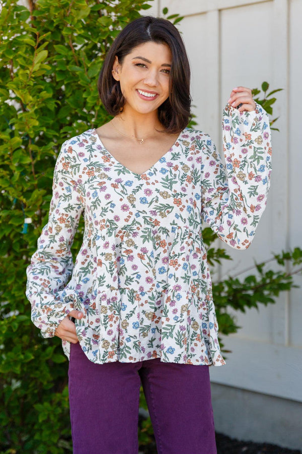 I Think I Can V-Neck Floral Top Womens Ave Shops   