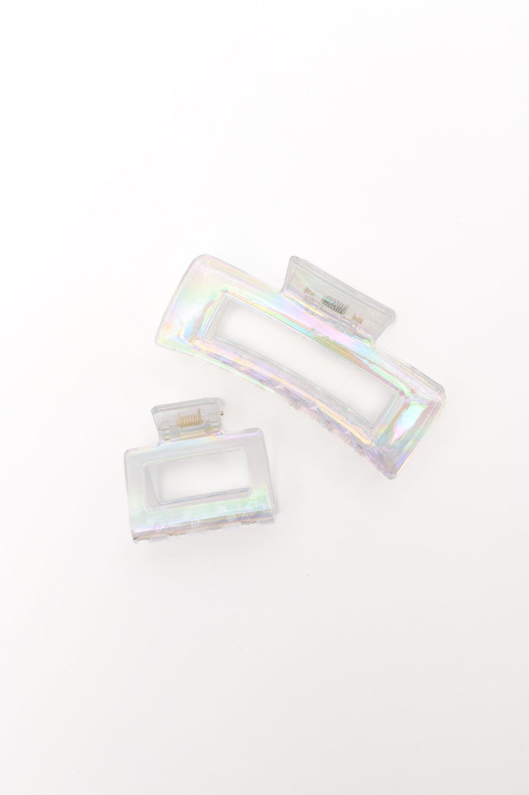 Iridescent Claw Clip 2 Pack Womens Ave Shops   