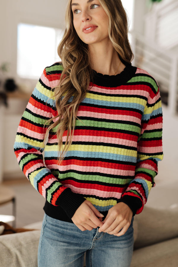 Keep Dreaming Striped Sweater Womens Ave Shops   