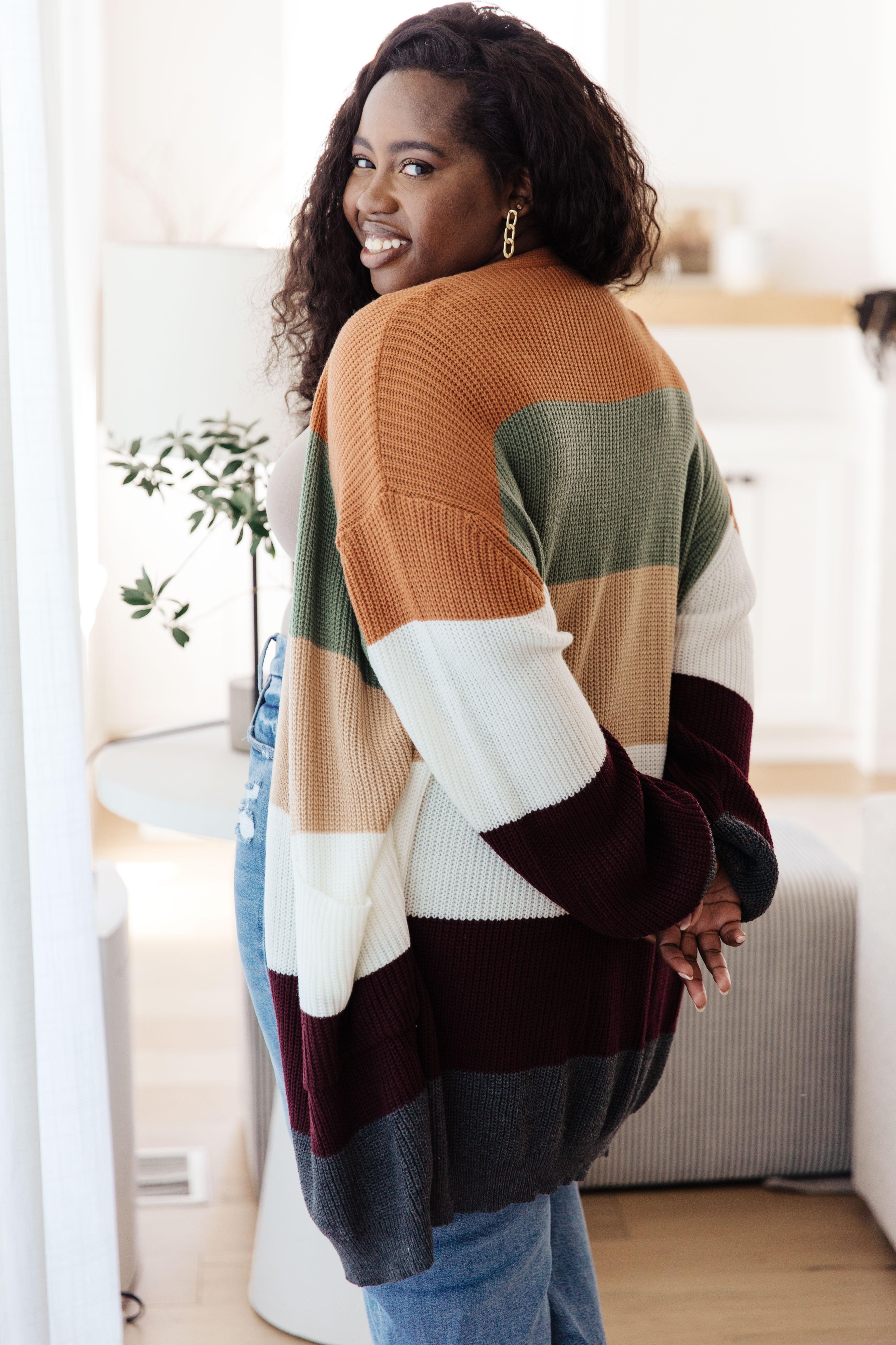 Long Drive Home Striped Cardigan Womens Ave Shops   