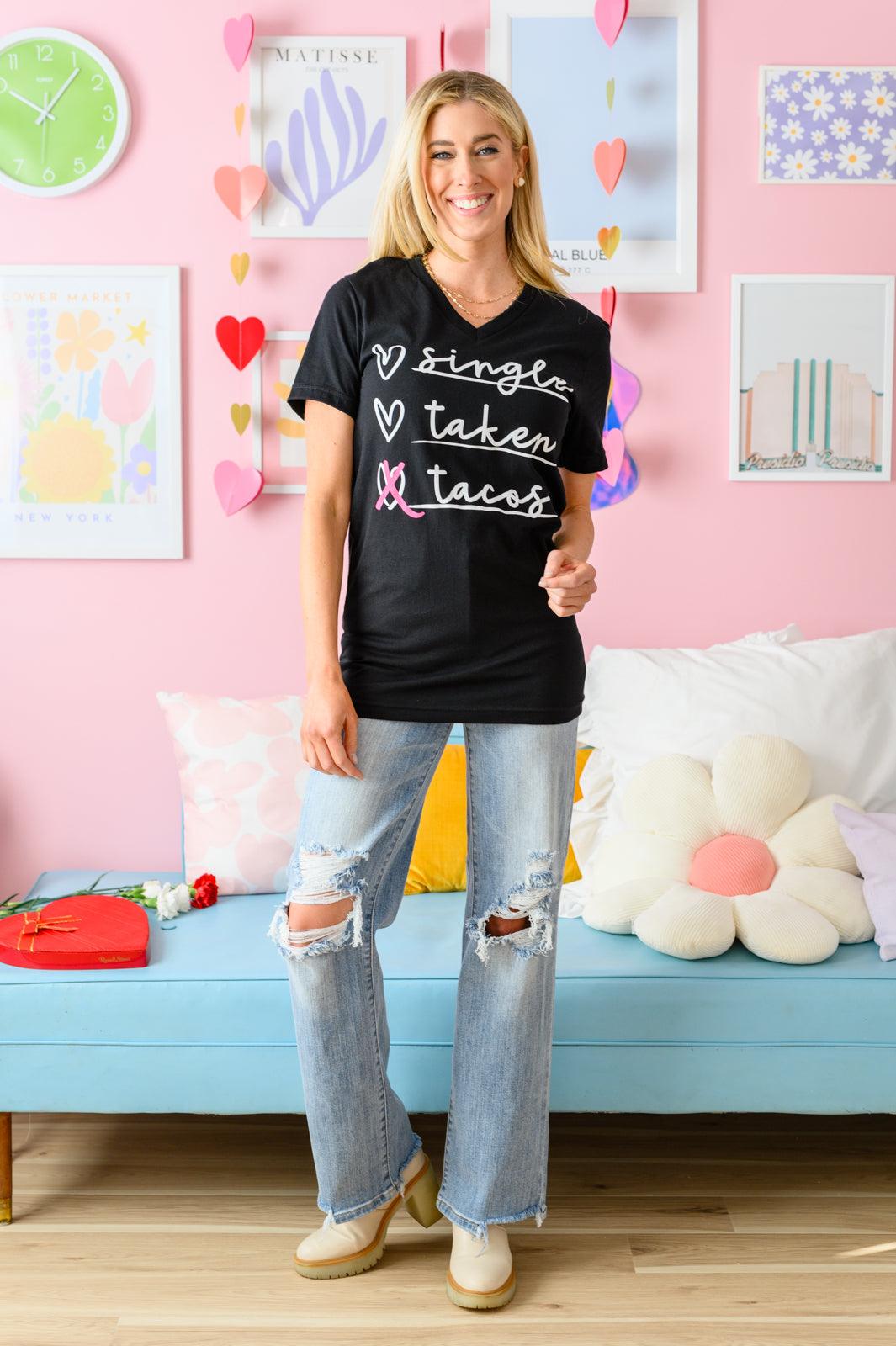 Love & Tacos Graphic Tee Womens Ave Shops   