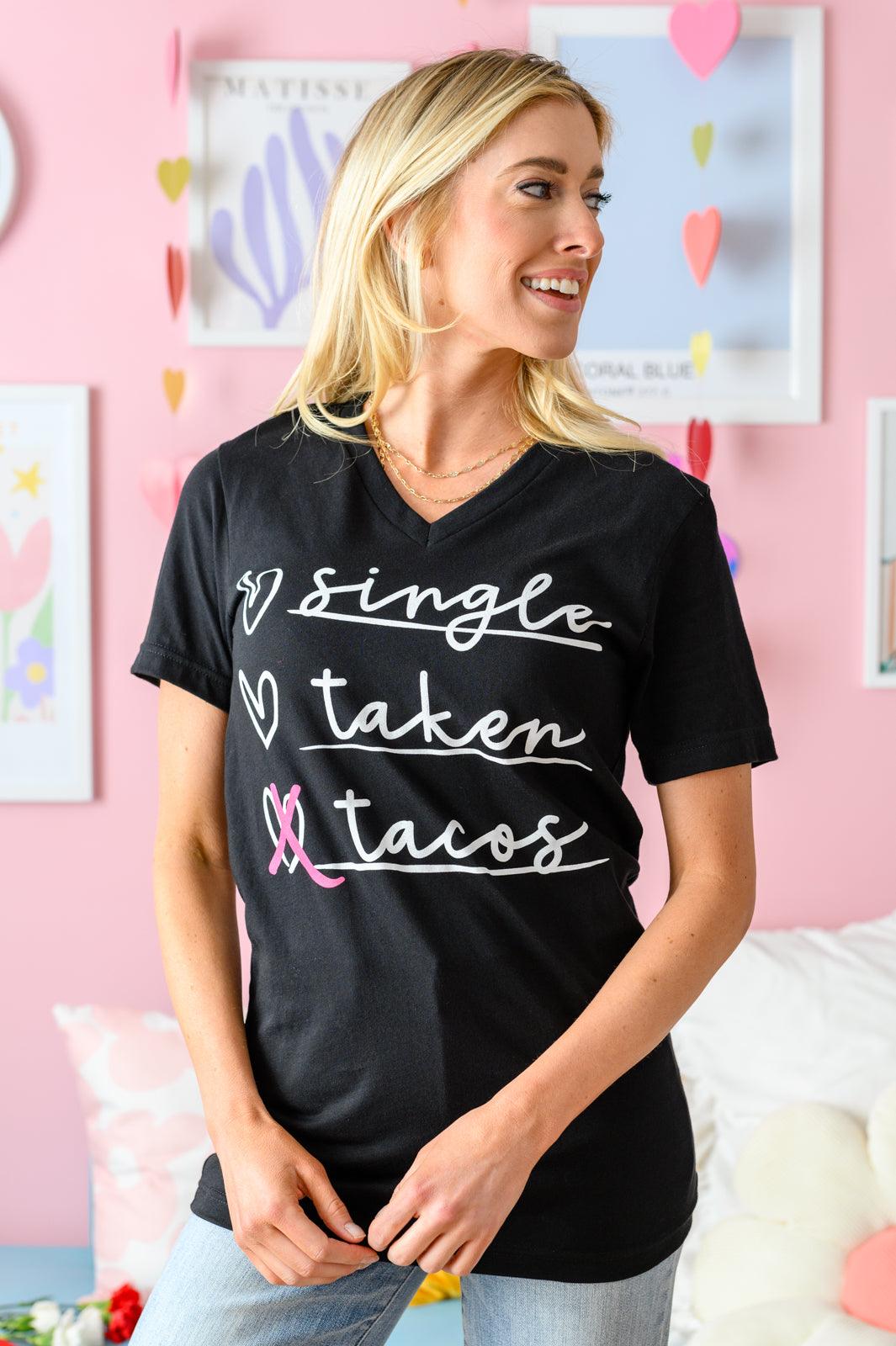 Love & Tacos Graphic Tee Womens Ave Shops   