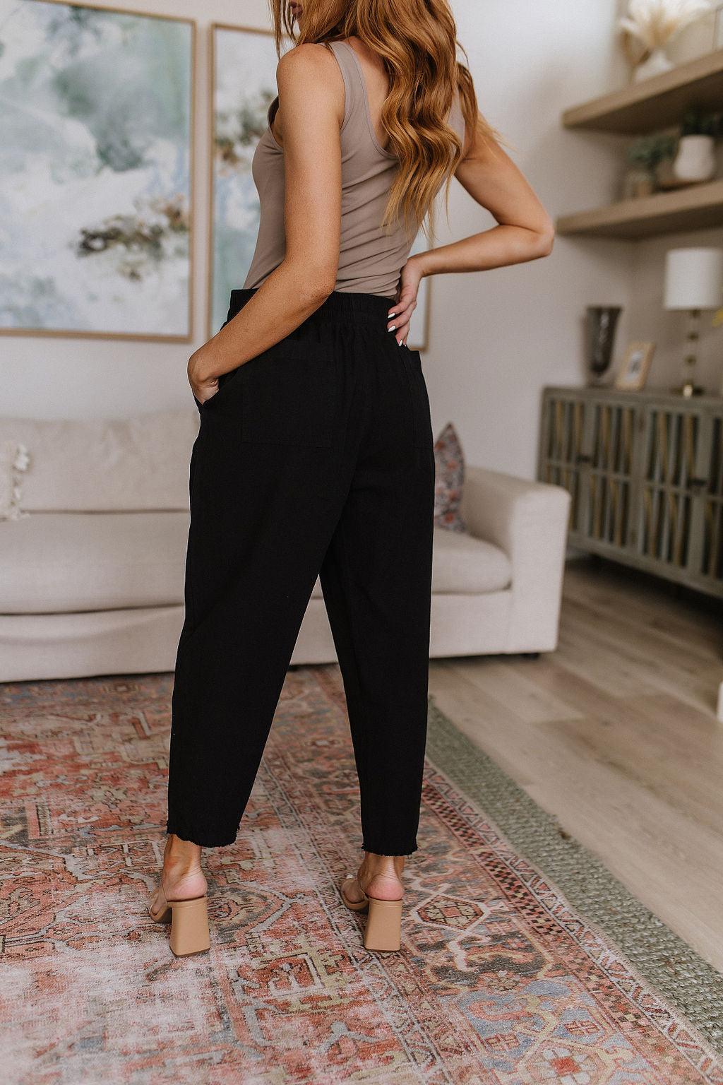 Love Me Dearly High Waisted Pants in Black Womens Ave Shops   