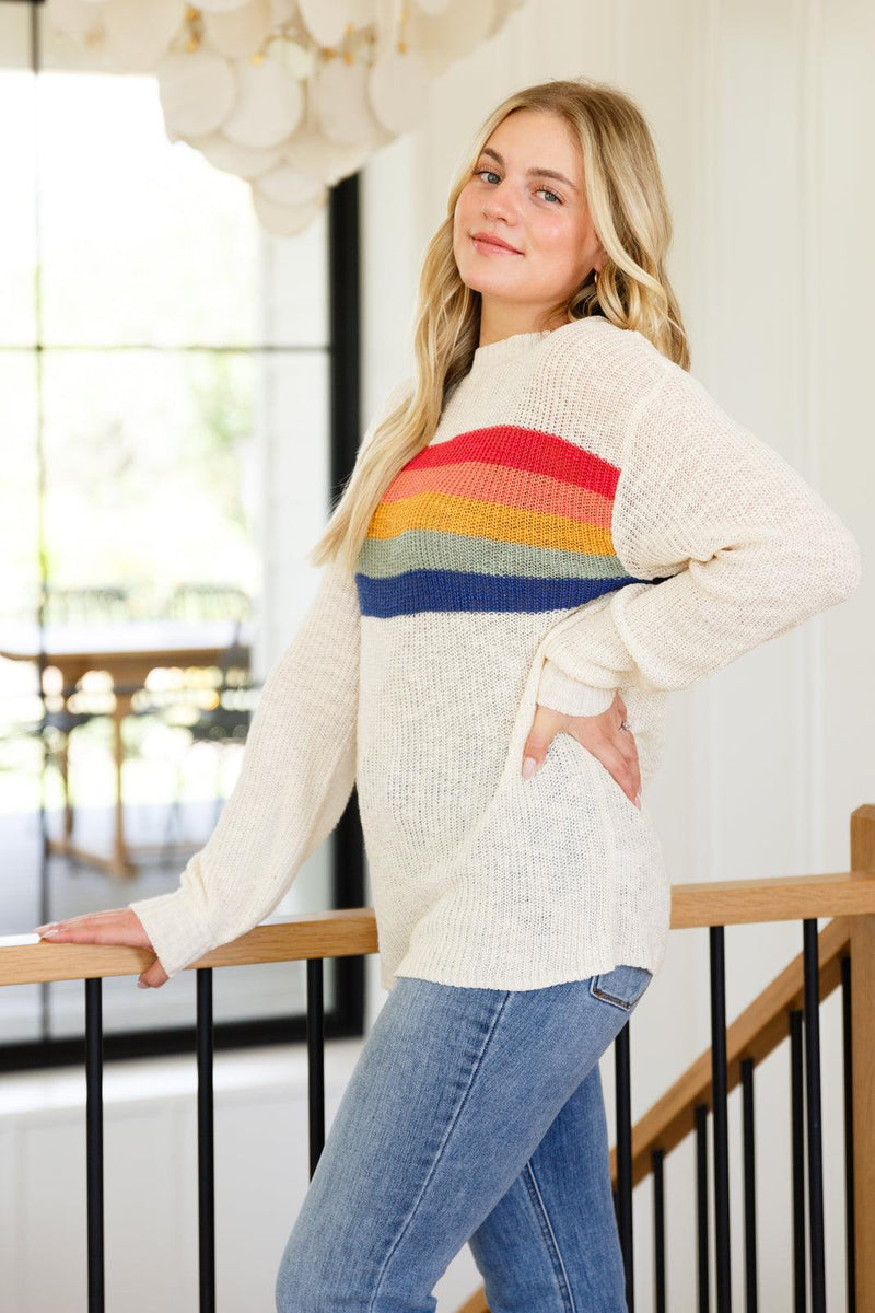 Love That For Us Striped Sweater Womens Ave Shops   