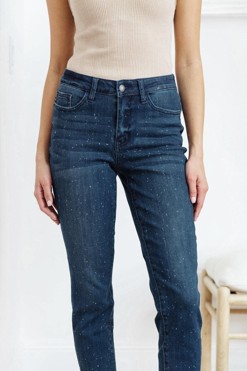 Mid-Rise Relaxed Fit Mineral Wash Jeans - Judy Blue Womens Ave Shops   