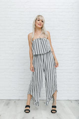 Modern Stripes Sleeveless Jumpsuit Womens Ave Shops   
