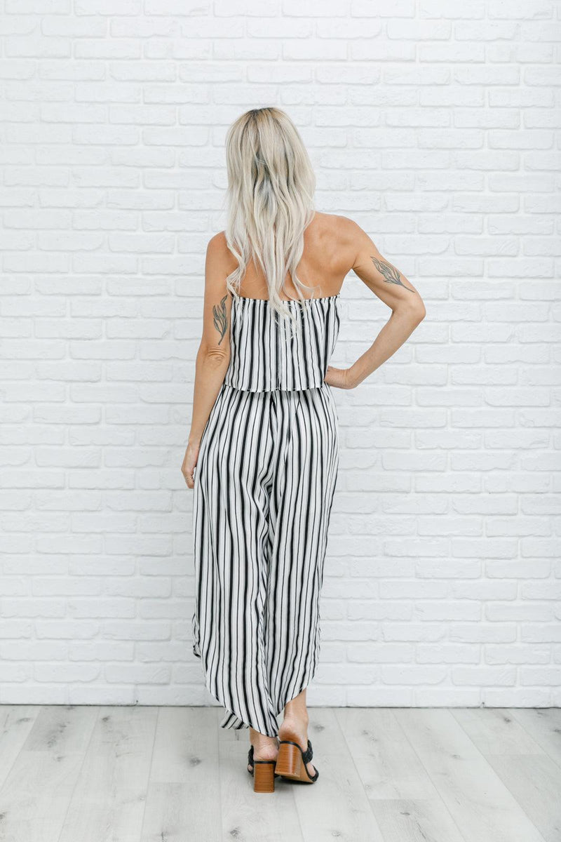 Modern Stripes Sleeveless Jumpsuit Womens Ave Shops   