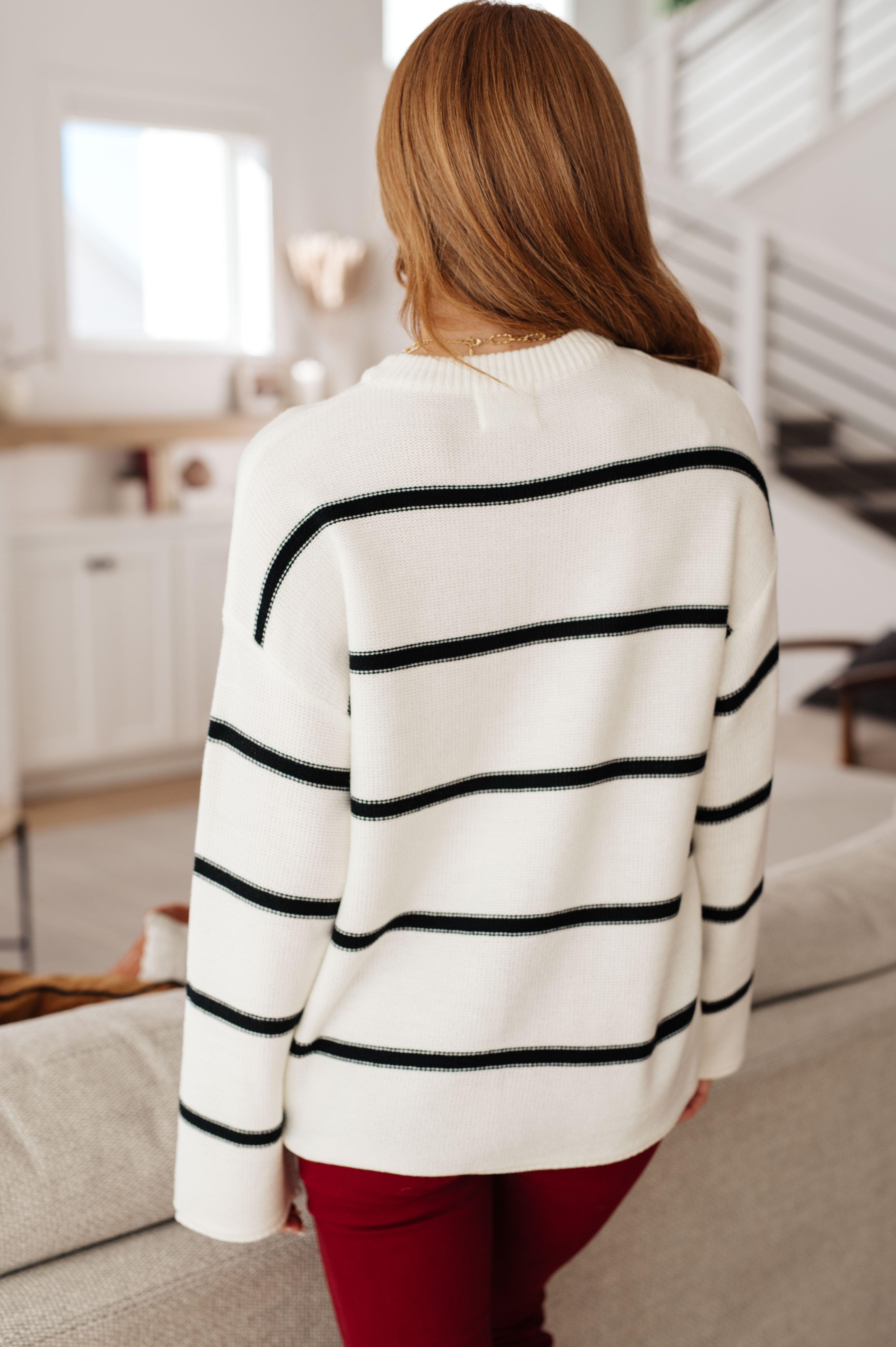 More or Less Striped Sweater Womens Ave Shops   