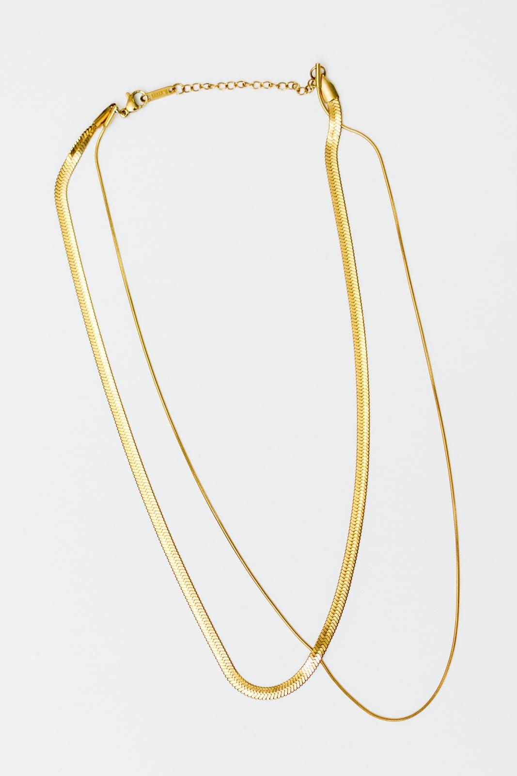 Noontide Double Chain Necklace Womens Ave Shops   