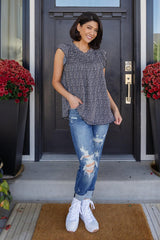 Not So Conventional Cap Sleeve Top Womens Ave Shops   