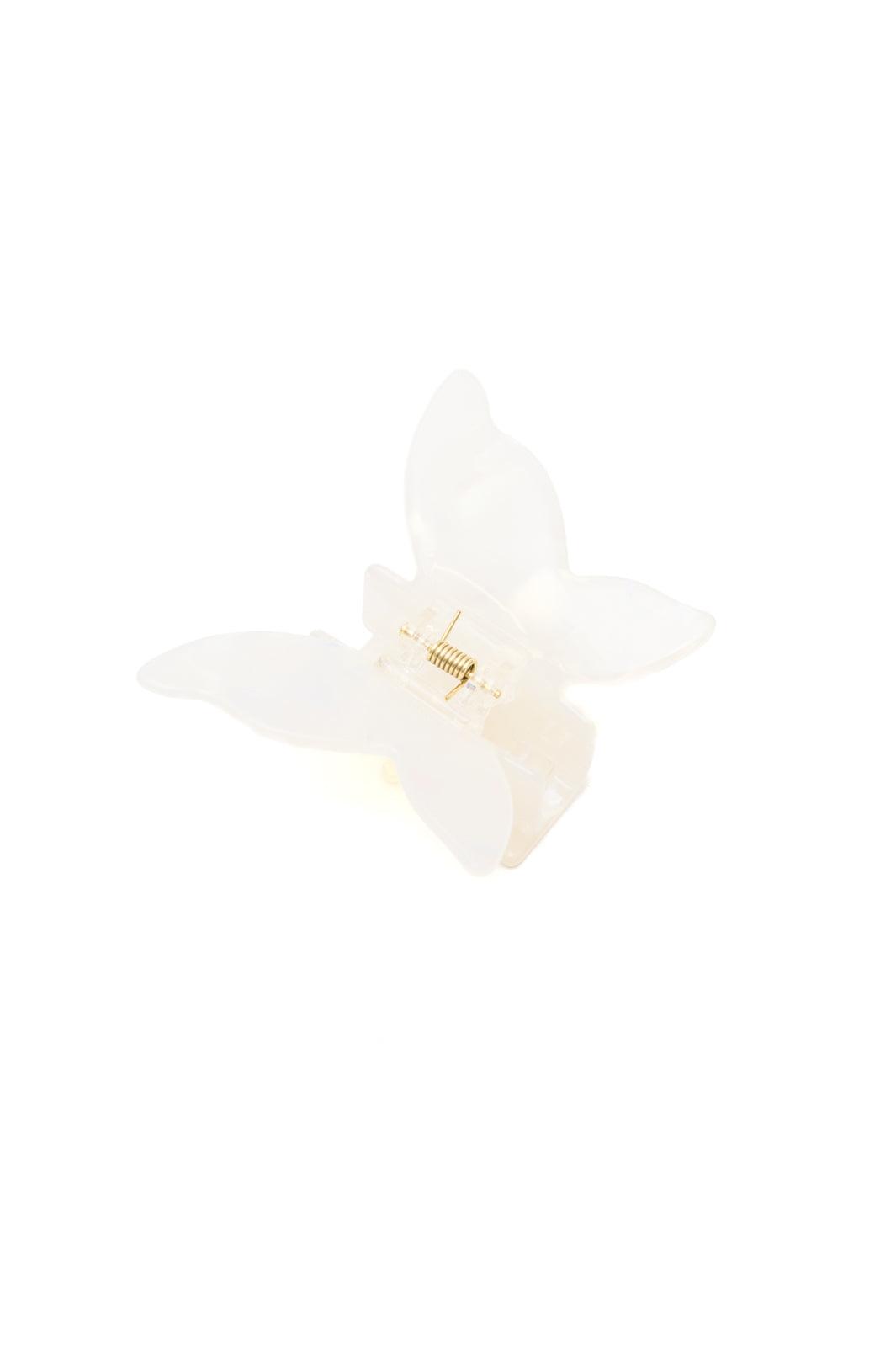Pearl Butterfly Claw Clip in Ivory Womens Ave Shops   