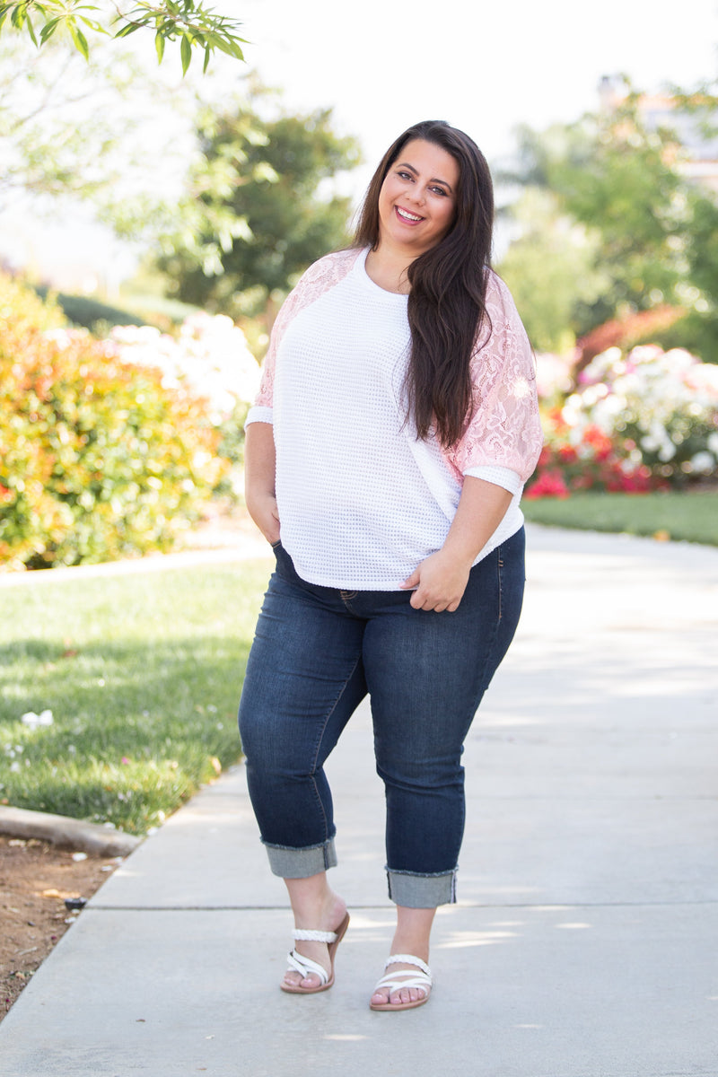 Pure Delightfulness Laced Dolman Giftmas Boutique Simplified   