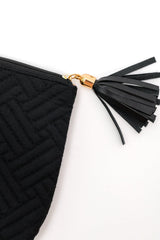 Quilted Travel Zip Pouch in Black Womens Ave Shops   
