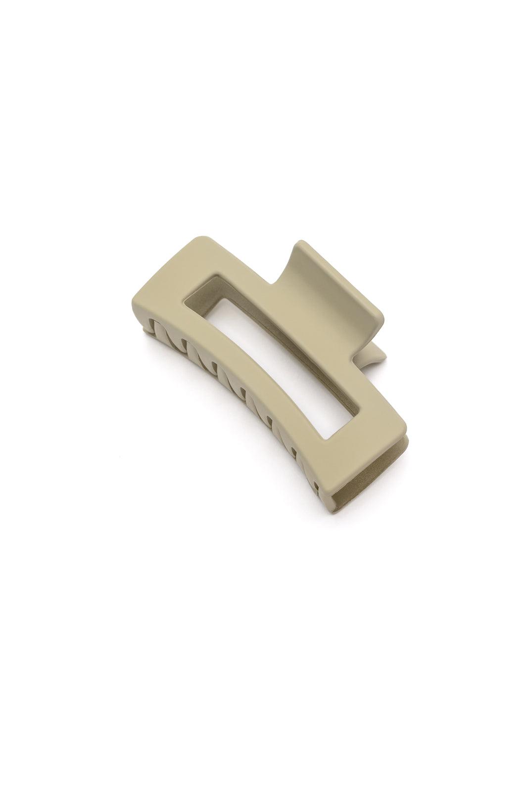 Rectangle Claw Clip in Matte Ivory Womens Ave Shops   