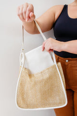 Road Less Traveled Handbag with Zipper Pouch in Cream Womens Ave Shops   