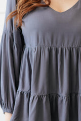 Sassy Swing Top in Charcoal Womens Ave Shops   