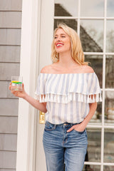 Set Yourself Free Striped Top Womens Ave Shops   