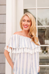 Set Yourself Free Striped Top Womens Ave Shops   
