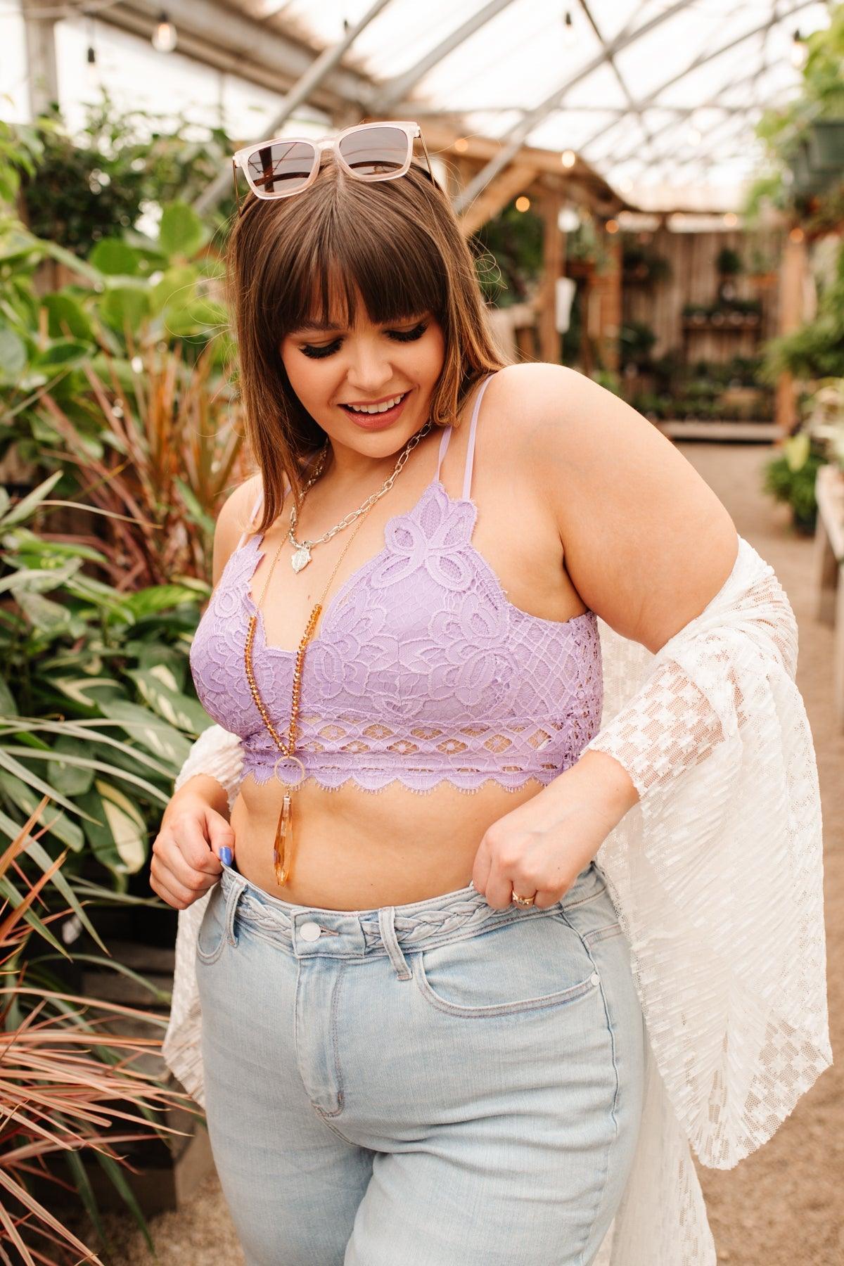 So This is Love Bralette in Lavender Womens Ave Shops   