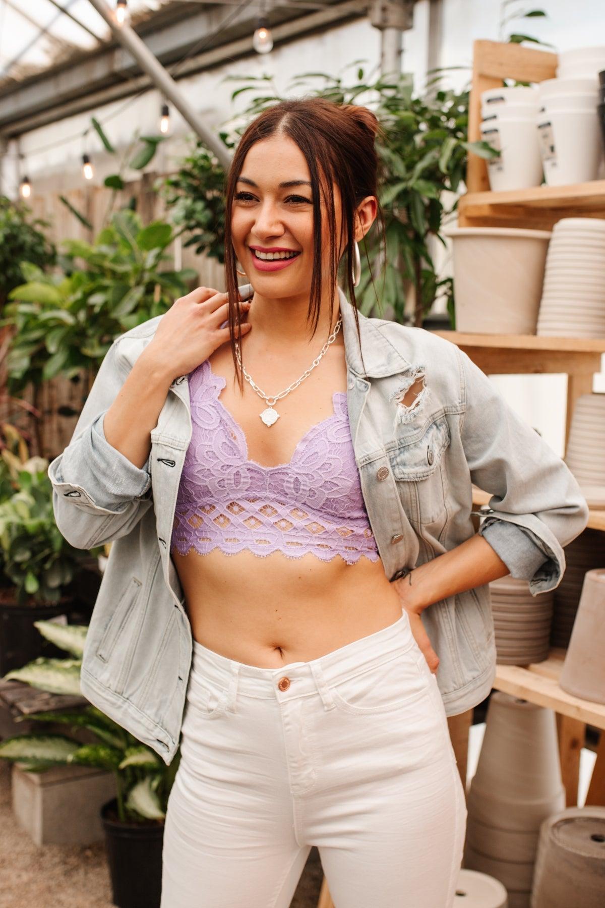 So This is Love Bralette in Lavender Womens Ave Shops   
