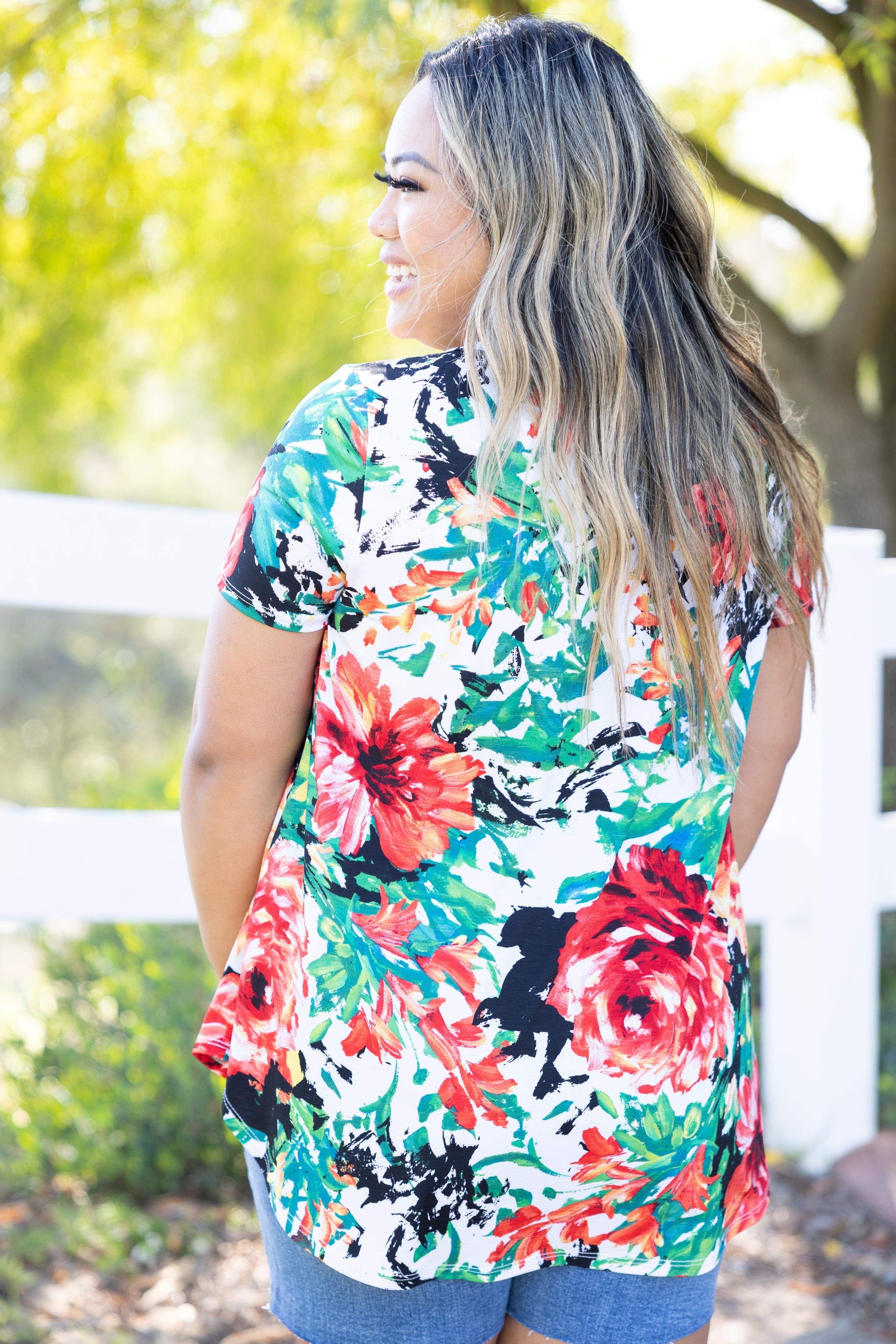 Soulfire Floral Short Sleeve Giftmas Boutique Simplified   